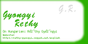 gyongyi rethy business card